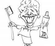 Coloriage Dentiste image humoristique