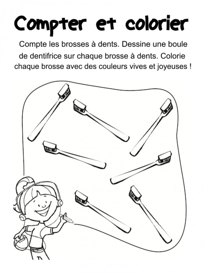 Coloriage Brossage De Dents