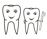 Coloriage Dents