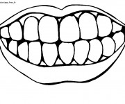 Coloriage Dessin de dents en bon sant&eacute;