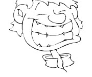 Coloriage Enfant avec les dents bien arrang&eacute;es