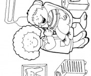 Coloriage Enfant avec les dents saines