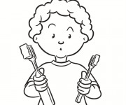 Coloriage Types des brosses &agrave; dents