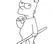 Coloriage et dessins gratuit Bart le petit diable à imprimer