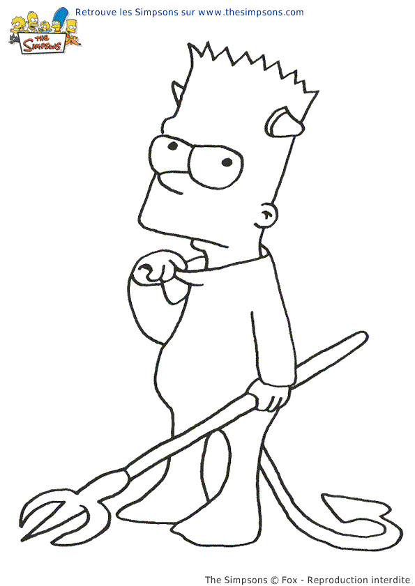 Coloriage et dessins gratuits Bart le petit diable à imprimer