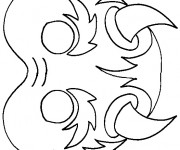 Coloriage Dessin de masque de diable en ligne