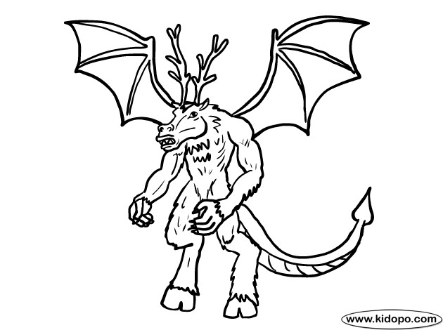 Coloriage et dessins gratuits Diable animal à imprimer