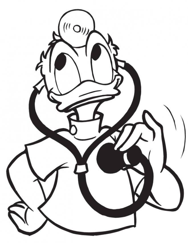 Coloriage et dessins gratuits Docteur Donald Duck à imprimer