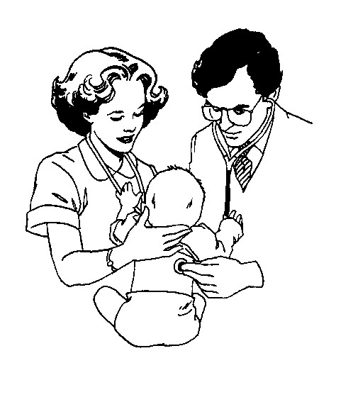 Coloriage et dessins gratuits Docteur et bébé à imprimer