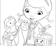 Coloriage Docteur la peluche et caline