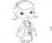 Coloriage Docteur la Peluche fille