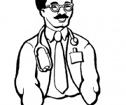 Coloriage Docteur qui sourit