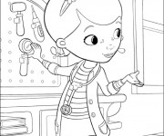 Coloriage La Peluche et  ses équipements