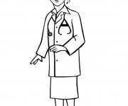 Coloriage Médecin femme