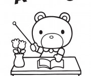 Coloriage Professeur ours