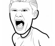 Coloriage Caricature de Erling Haaland