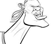 Coloriage Caricture dr&ocirc;le du joueur Erling Haaland