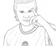 Coloriage C&eacute;l&eacute;bration de Erling Haaland