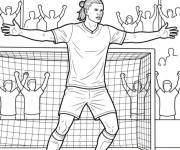 Coloriage C&eacute;l&egrave;bre buteur Erling Haaland