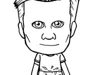 Coloriage Chibi Haaland facile