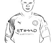 Coloriage et dessins gratuit D&eacute;but de Haaland &agrave; Manchester City à imprimer