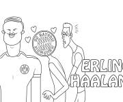 Coloriage Dr&ocirc;le de Haaland et du Bayern
