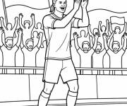 Coloriage Erling Haaland applaudissant au publique