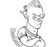 Coloriage Erling Haaland avec son regard rigolo