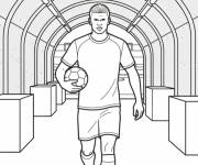 Coloriage Erling Haaland dans le tunnel