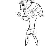 Coloriage Erling Haaland drole en ouvrant sa bouche