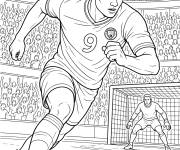 Coloriage Erling Haaland en match bien attendu