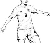Coloriage Erling Haaland en plein match