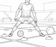 Coloriage Erling Haaland en stance large