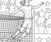 Coloriage Erling Haaland et le tir au but