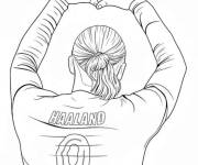 Coloriage Erling Haaland forme le coeur