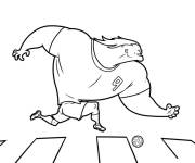 Coloriage Erling Haaland hilarant dans la rue