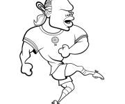 Coloriage Erling Haaland qui fait rire