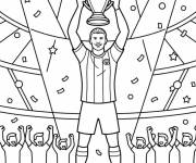 Coloriage Erling Haaland remporte la coupe