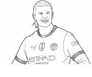 Coloriage Erling Haaland rigolo