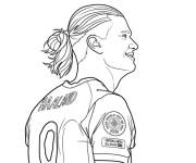 Coloriage Erling Haaland souriant
