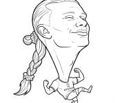 Coloriage Erling Haaland style caricature