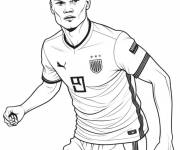 Coloriage Erling Haaland style cartoon