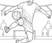 Coloriage Frappe de balle de Erling Haaland