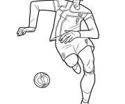 Coloriage G&eacute;ant joueur Erling Haaland