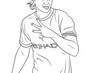 Coloriage Grand joueur Erling Haaland de City