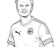 Coloriage Haaland a ses d&eacute;buts de jeunesse