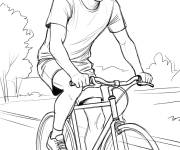 Coloriage Haaland &agrave; v&eacute;lo