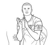 Coloriage Haaland applaudissant