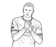 Coloriage Haaland applaudit