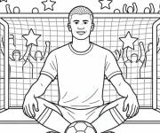 Coloriage Haaland assis